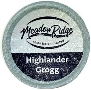 Meadow Ridge Coffee Single Serve Cups - 100% Arabica Coffee (For K-Cup Brewers) Low Acid (Highlander Grogg, 72 Count)