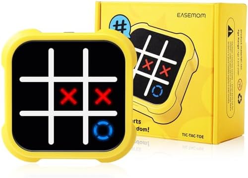 Handheld Electric Puzzle Game Console - Tic Tac Toe Game Educational Road Trip Activities for Kids - Board Games, Juegos para Niños - Ideal Birthday for Kids and Adults