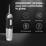 Water-Flosser-Cordless-Teeth-Cleaner MAKJUNS Water Dental Flosser with 3 Modes 4 Jets Rechargeable Dental Oral Irrigator for Home Travel (Premium Black)