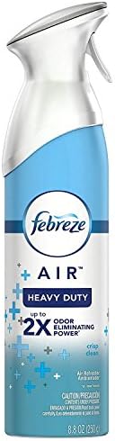 Febreze Air Mist Air Freshener Spray, Odor-Fighting Room Spray, Air Fresheners for Home and Bathroom and Kitchen, Aerosol Can, Heavy Duty Crisp Clean Scent, 8.8oz, 6 Count