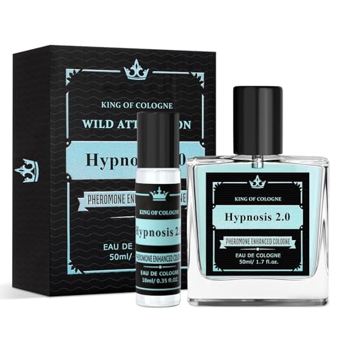 Hypnosis 2.0 Cologne for Men (Pheromone-Infused), Perfume Para Hombre Pheromone Cologne for Men, Lasting Fragrance | Natural Herbal Formula | Enhance Attraction, Pheromone Enhanced Cologne (50ml+10ml)