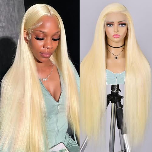 613 Lace Front Wig Human Hair 200 Density HD Lace Front Wigs Human Hair Pre Plucked Blonde Wig Human Hair 28 Inch Straight Human Hair Wigs 613 Human Hair Wig 13x4 Blonde Wigs for Women Human Hair