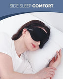 MZOO Sleep Mask for Side Sleeper Women Men, Updated Design 100% Light Blocking Eye Mask, 3D Contoured Blindfold for Sleeping, Breathable & Soft Eye Shade for Travel Meditation Nap