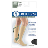 Truform Surgical Stockings, 18 mmHg Compression for Men and Women, Knee High Length, Closed Toe, Black, Medium