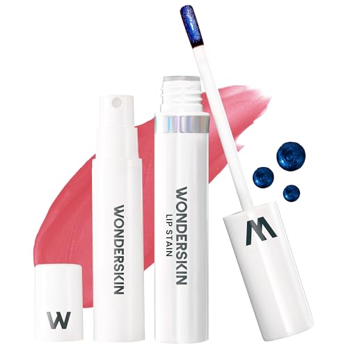Wonderskin Wonder Blading Lip Stain Peel Off and Reveal Kit - Long Lasting, Waterproof Pink Lip Tint, Transfer Proof Natural Makeup Stain Kit (Romance)
