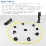 FASIGO Magnetic Chess Game, Magnetic Chess Game with Stones, Magnetic Chess Game with Rocks, Magnet Game with String, Magnet Chess Game, Puzzle Strategy Games for Kids and Adults