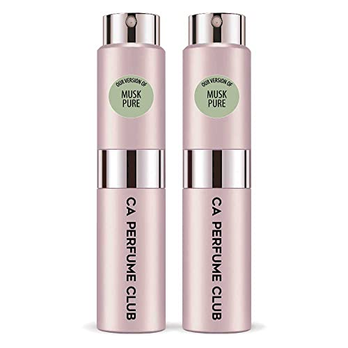 CA Perfume Impression of T. Ford Musk Pure For Women Replica Version Fragrance Dupes Concentrated Long Lasting Eau de Parfum Spray Refillable Atomizer Bottle 0.27 Fl Oz-X2