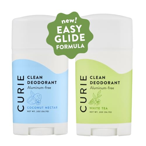 Curie Aluminum Free Deodorant - Coconut Nectar + White Tea Stick - Natural Deodorant, Paraben Free, Cruelty Free, Non-Toxic
