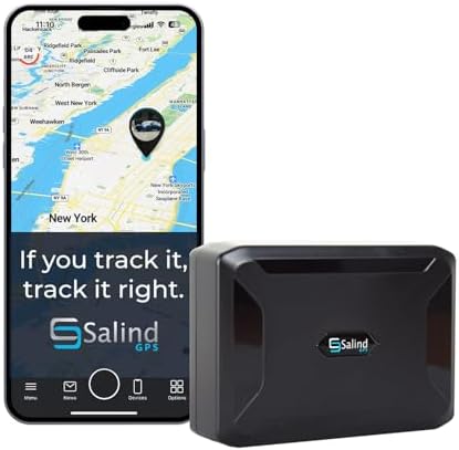SALIND 11 GPS Tracker for Vehicles, Car, Fleets - 4G LTE Device, Long Battery, Magnetic, US & Worldwide SIM Card Included - iOS/Android Compatible App - Budget-Friendly Subscription Required