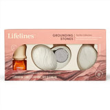 Lifelines Scent-Infused Tactile Grounding Stones 2-Pack & Essential Oil Set, Portable Essential Oil Diffusers with Individual Citrus Grove: Focus Essential Oil Blend 3 ML Included