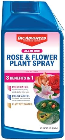 BioAdvanced All-in-One Rose & Flower Plant Spray, Concentrate, 32 FOZ