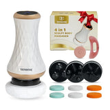 THOMHOME 4in1 Upgraded Cordless Cellulite Massager Body Sculpting Machine LED Display 10 Intensity Levels 12 Massage Modes 3 Massage Heads 6 Washable Pads For Abdomen Waist Arms Legs Stomach