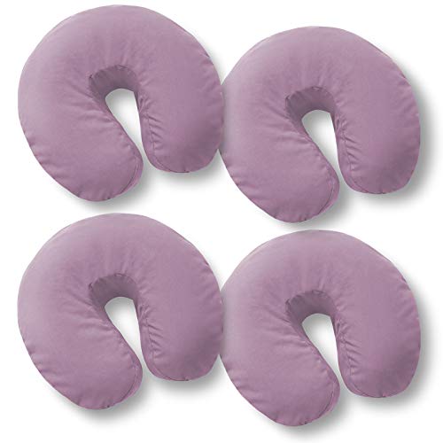 Saloniture 4-Pack Premium Microfiber Face Cradle Covers - Ultra Soft Fitted Massage Table Cradle Cover - Lavender