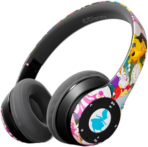 Disney Alice in Wonderland Bluetooth Headphones - Wireless Headset W/Built in Mic and Up to 15 Hrs Playtime - Alice in Wonderland Gifts for Women and All Fans of Alice in Wonderland Stuff