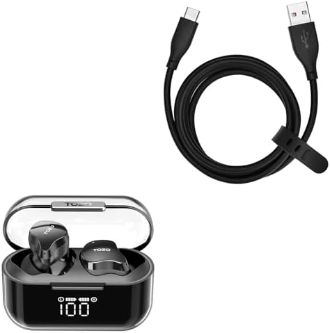 TOZO T18 Bluetooth 5.3 True Wireless Stereo Earbuds with USB-C to USB-A Charging Cable