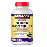 Kirkland Signature Super B-Complex (2-Pack) with Electrolytes (2 x 500 Tablets)