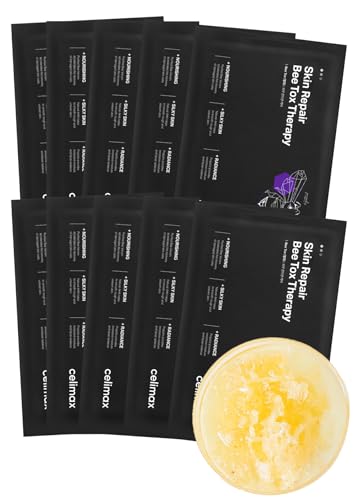 celimax Skin Repair BeeTox Therapy Sheet Mask 10EA | Skin Repairing, Exfoliating, Anti Aging, Lifting, Hydrating, Moisturizing & Soothing, Collagen, Korean Face Masks, 25ml
