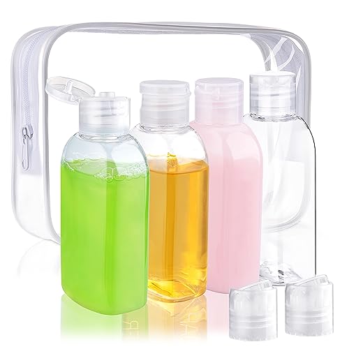 Cosywell Travel Shampoo Bottles 4pcs 3.4oz TSA Approved Travel Bottles for Toiletries Travel Size Bottles Leak Proof Empty Lotion Containers with Flip Cap Small Plastic Squeeze Bottles