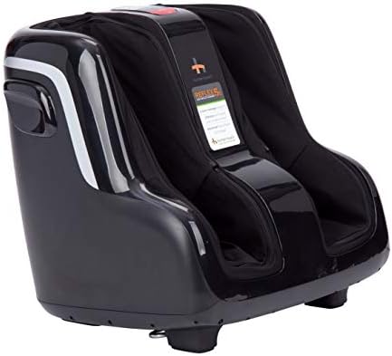 Human Touch Reflex5s Foot & Calf Massager for Stress & Plantar Fasciitis Relief+Relaxation +Kneading & Compression for Circulation Support -1 Year Warranty - Adjustable Fit for Women & Men Size 12