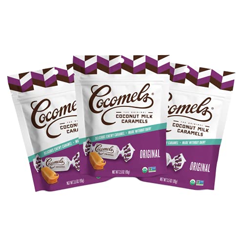 Cocomels Original Coconut Milk Caramels, 3.5 oz, 3 Pack, Dairy Free, Vegan, Organic