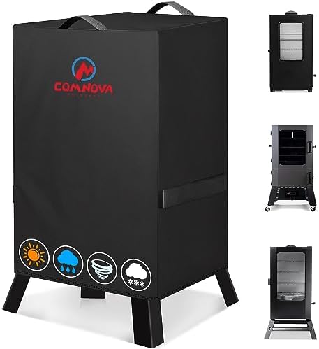 Comnova Electric Smoker Cover 40 Inch - 600D Smoker Covers for Masterbuilt Smokers Heavy Duty Waterproof, Outdoor Vertical Smoker Cover for Masterbuilt, Char-Broil, Cuisinart, 28" W x 22" D x 39" H