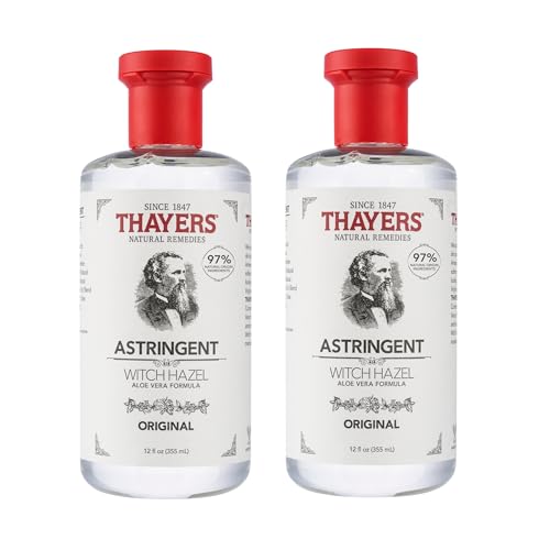 THAYERS Original Witch Hazel Astringent with Aloe Vera, 12 Oz (Pack of 2)
