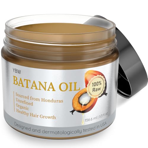 Dr. Sebi 100% Natural, Unrefined and Organic Batana Oil from Honduras for Hair Growth - Enhances Hair Thickness, Prevents Loss for Men & Women