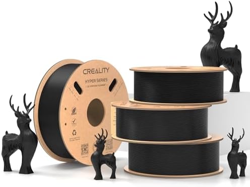 Creality PLA Carbon Fiber Filament 1.75mm, Hyper PLA-CF 3D Printer Filament with Matte Finish for 50-300mm/s High-Speed Printing, Dimensional Accuracy +/-0.03mm