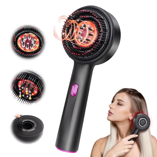 Upgrade 2 in 1 Hair Oil Applicator，Electric Hair Brushes for Hair Growth,Hair Oil Applicator Scalp Massager,IPX7 Waterproof Oil Dispenser for Hair