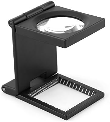 10 x 28 mm Triple Folding 10x Magnifying Glass Zinc Alloy Magnifying Glass with Scale