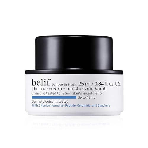 belif The True Cream Moisturizing Bomb | New and Improved | 48hrs of Moisture | Restores Skin Barrier | Peptide, Ceramide, Squalane | Skincare Daily Moisturizer Face Cream | All Skin Types | K-beauty