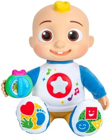 CoComelon Discover ‘N Play JJ - Explore Shapes, Colors, ABC’s, 123’s, Listen to 5 Fan-Favorite Songs, and 50+ Phrases - Feature Plush 10” JJ Doll for Kids and Preschoolers - 18 Months +