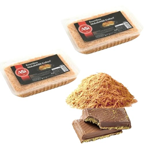 200g/7 oz, Cooked & Dried Chopped Kataifi for Dubai Chocolate | Ready-to-Use Shredded Fillo Dough (Kadayıf/Kunafa) | Roasted Kataifi, Knafeh, Phyllo Dough | Vacuum-Sealed for Freshness, ship from Turkey (Pack of 2)