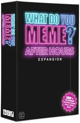 WHAT DO YOU MEME? After Hours by Relatable, The Explicit Expansion Pack for Game Night, Board Games, Adult Games, and Party Games, Includes 150 Caption Cards to Play with Full-Sized Game