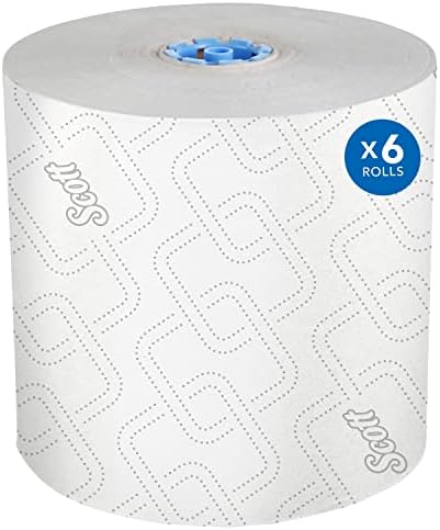 Scott Professional Pro High-Capacity Hard Roll Paper Towels, Bulk (53925), Elevated Design, Absorbency Pockets, White, for ScottBrand Blue Core Dispensers (6 Rolls at 700' Each, 4,200'/Case)