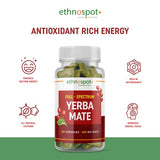 Full Spectrum Yerba Mate Capsules - Boosts Energy & Mental Focus - Supports Health & Metabolism - Enhanced Caffeine & Antioxidant Profile - All Natural - 125 Vegan Capsules