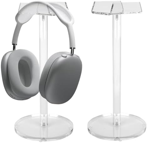 Acrylic Desktop Headphone Holder, Countertop Accessories Stand, Universal for All Music Gaming Headsets 1 Pack(DP015)