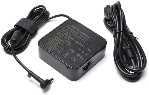 New 90W AC Adapter Charger for Asus N56V N56VJ K53E K55A Q550 Q550L Q550LF U56E X53E X551M X555LA R510C R510CA R510DP R510 K501U K501UX K501UW N56 N56DP N56VM N56VZ N76VJ N76VZ Supply Cord