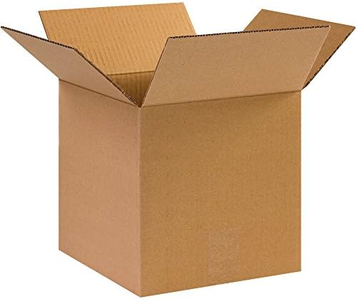 BOX USA B101010100PK Corrugated Boxes, 10" L x 10" W x 10" H, Kraft (Pack of 100)