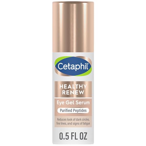 Cetaphil Healthy Renew Hydrating Eye Gel Serum 0.5 Oz, 24Hr Under Eye Cream for Anti Aging, Reduces the Appearance of Dark Circles and Wrinkles, Retinol Alternative Peptide Serum, For Sensitive Skin
