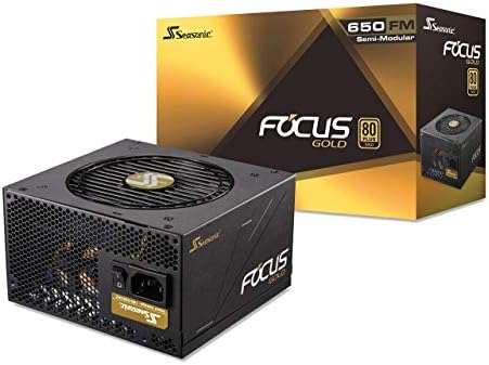 Seasonic Focus 650 Gold SSR-650FM 650W 80+ Gold ATX12V & EPS12V Semi-Modular - Compact 140 mm Size Power Supply (Renewed)