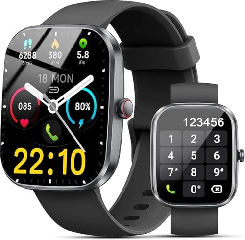 Kuizil Smart Watch, 1.91" Smartwatch for Men Women (Answer/Make Call), Fitness Tracker with 100+ Sport Modes, IP68 Waterproof, Heart Rate/Sleep Monitor, Pedometer, Activity Tracker for Android iOS