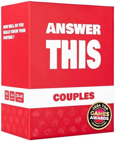 Answer This - Couples Games - How Well Do You Know Your Partner? - Relationship & Conversation Card Game for Date Night or a Party - Cool Anniversary & Valentine Gift Idea