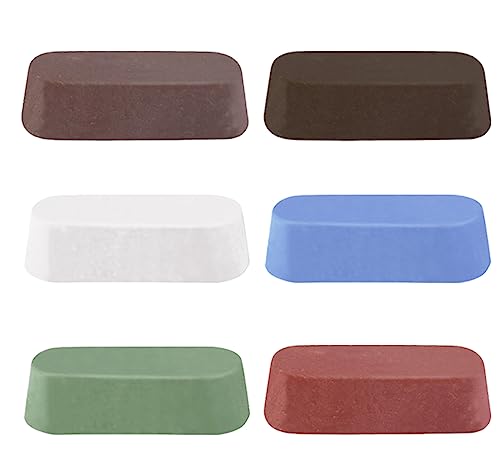 6 Pcs Metal Buffing Polishing Compound for Buffing Wheel, Buffing Wheel Compound, Grit Corresponds to The Color from Coarse to Fine for Stainless Steel, Jewelry, Aluminum Polishing Compound