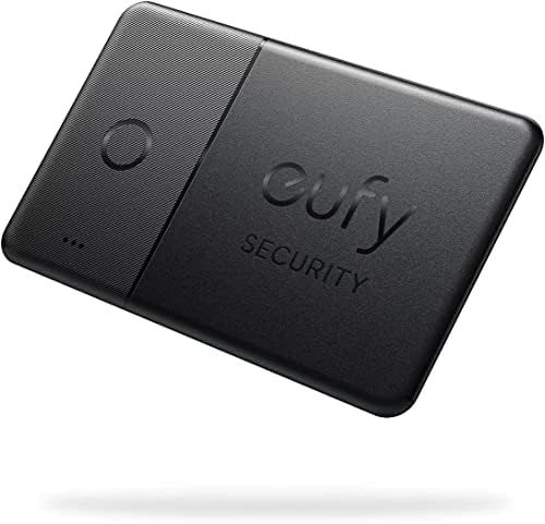 eufy Security by Anker SmartTrack Card (Black, 1-Pack), Works with Apple Find My (iOS Only), Wallet Tracker, Phone Finder, Up to 3-Year Battery Life(Android Not Supported), White Elephant Gifts