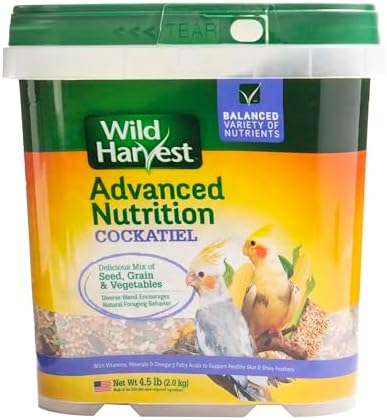 Wild Harvest WH-83541 Wild Harvest Advanced Nutrition Diet for Cockatiels, 4.5-Pound