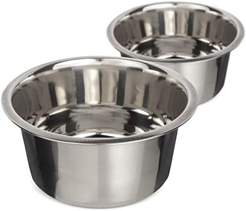 Neater Pet Brands Stainless Steel Dog and Cat Bowls (2 Pack) Neater Feeder Medium Deluxe Extra Replacement Bowl (Metal Food and Water Dish) (5 Cup)