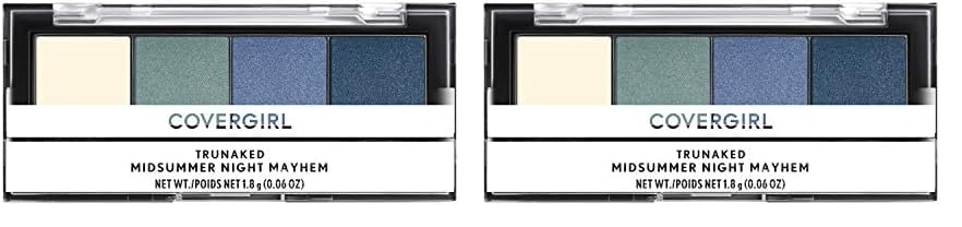 COVERGIRL Trunaked Quad Eyeshadow Palette, Night Mayhem, Midsummer Night Mayhem, 0.06 Ounce (Pack of 2)