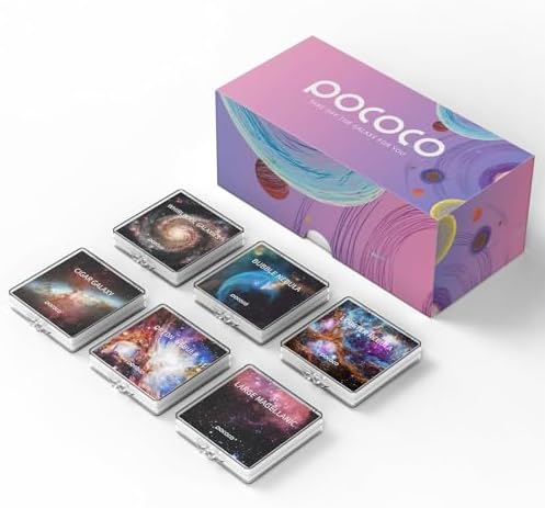 POCOCO Gorgeous Nebula Series Galaxy Star Projector Night Light Discs: Realistic Galaxy Patterns, 5K Ultra HD, 96% Light Transmission, High Brightness - 6-Piece Pack (Projector Not Included)