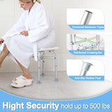 FSA Shower Chair for Inside Shower, Padded Shower Seat for Adults, Adjustable Bath Chairs for Bathtub, Shower Stool for Elderly/Senior/Handicap/Pregnant by SOUHEILO